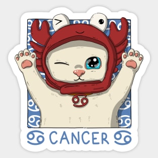 Cancer Neko Sticker